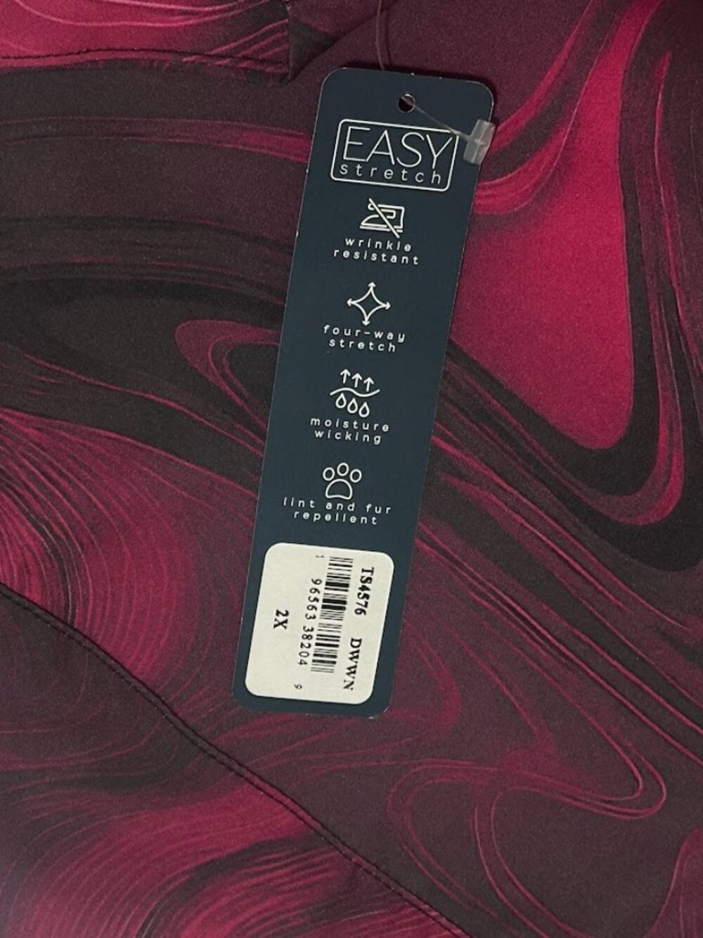 *NWT* Easy Stretch Dreamy Waves 2-Pocket Women's Dolman Sleeve Printed Scrub Top - Picture 5 of 12